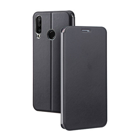 Handytasche Stand Schutzhülle Leder Hülle T02 für Huawei P30 Lite Schwarz