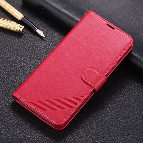 Handytasche Stand Schutzhülle Leder Hülle T02 für Oppo R17 Pro Rot