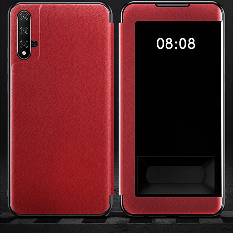 Handytasche Stand Schutzhülle Leder Hülle T03 für Huawei Honor 20S Rot