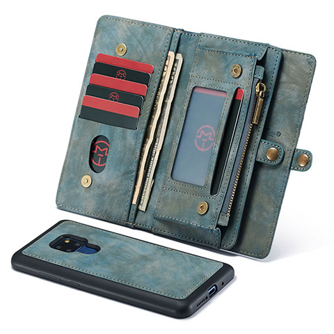 Handytasche Stand Schutzhülle Leder Hülle T03 für Huawei Mate 20 Hellblau