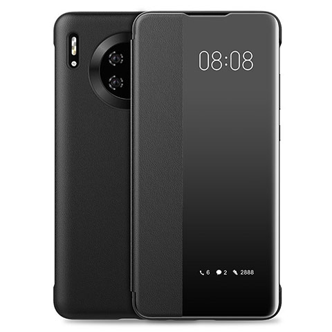 Handytasche Stand Schutzhülle Leder Hülle T03 für Huawei Mate 30 5G Schwarz