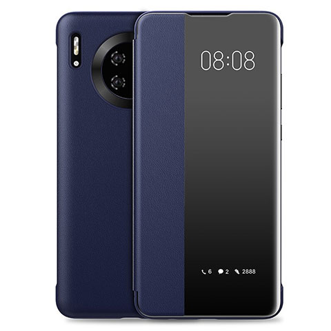 Handytasche Stand Schutzhülle Leder Hülle T03 für Huawei Mate 30 Pro 5G Blau