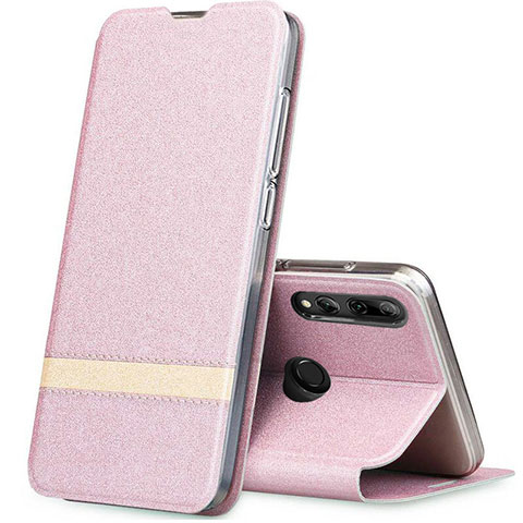 Handytasche Stand Schutzhülle Leder Hülle T03 für Huawei P Smart+ Plus (2019) Rosegold