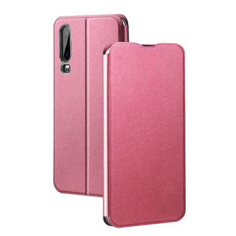 Handytasche Stand Schutzhülle Leder Hülle T03 für Huawei P30 Rosa