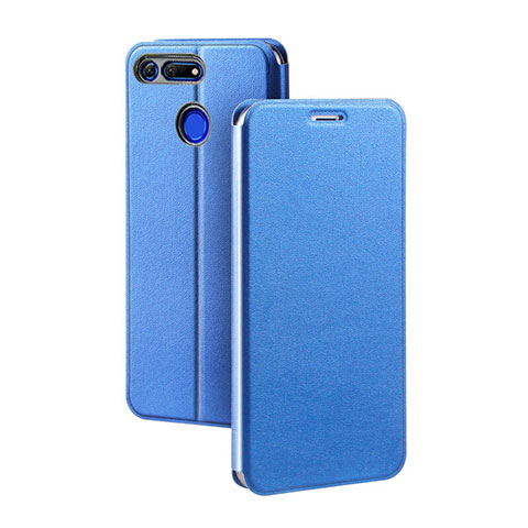 Handytasche Stand Schutzhülle Leder Hülle T04 für Huawei Honor V20 Blau