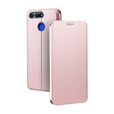 Handytasche Stand Schutzhülle Leder Hülle T04 für Huawei Honor V20 Rosegold