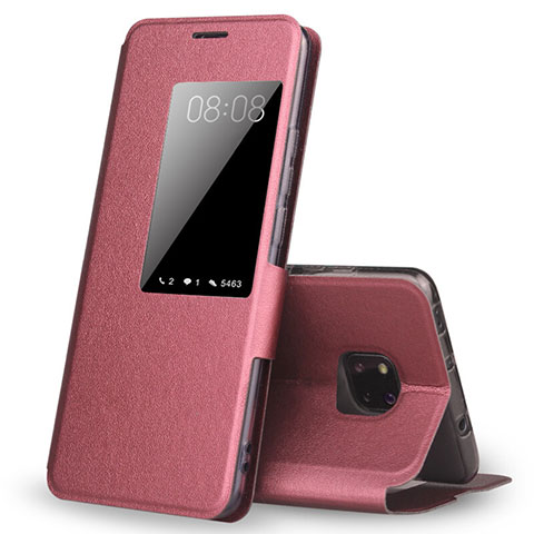 Handytasche Stand Schutzhülle Leder Hülle T04 für Huawei Mate 20 Pro Rosa