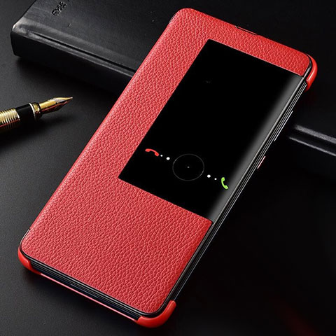 Handytasche Stand Schutzhülle Leder Hülle T04 für Huawei Mate 20 Rot