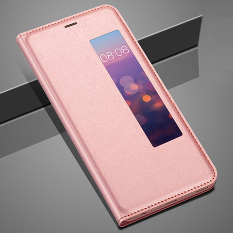 Handytasche Stand Schutzhülle Leder Hülle T04 für Huawei P20 Pro Rosegold