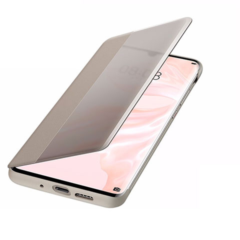 Handytasche Stand Schutzhülle Leder Hülle T04 für Huawei P30 Pro New Edition Gold