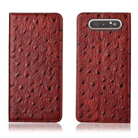 Handytasche Stand Schutzhülle Leder Hülle T04 für Samsung Galaxy A80 Rot