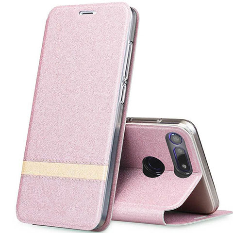 Handytasche Stand Schutzhülle Leder Hülle T05 für Huawei Honor View 20 Rosegold