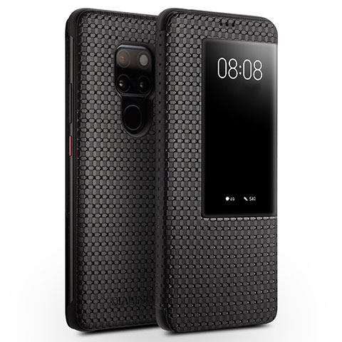 Handytasche Stand Schutzhülle Leder Hülle T05 für Huawei Mate 20 Schwarz