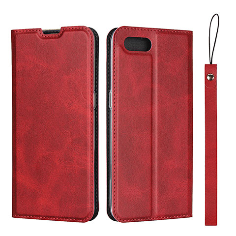 Handytasche Stand Schutzhülle Leder Hülle T05 für Oppo R15X Rot