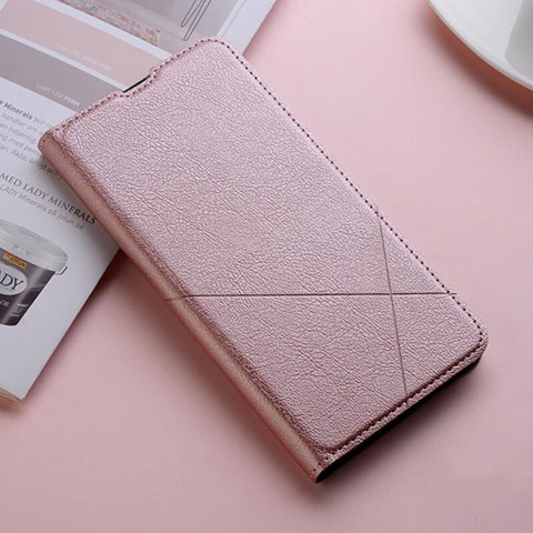 Handytasche Stand Schutzhülle Leder Hülle T06 für Huawei Honor V20 Rosegold