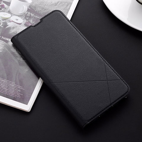 Handytasche Stand Schutzhülle Leder Hülle T06 für Huawei Honor V20 Schwarz