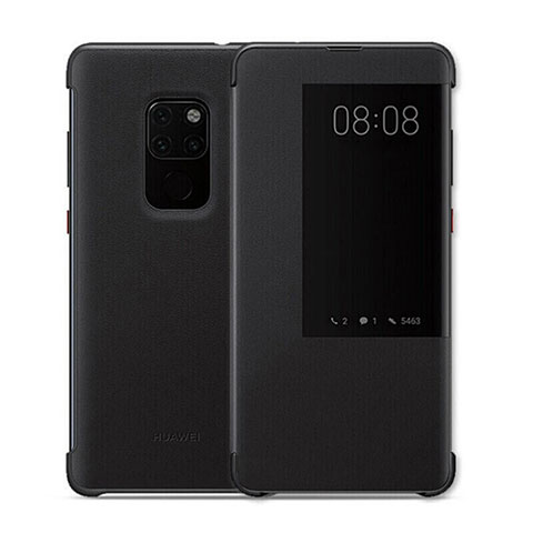 Handytasche Stand Schutzhülle Leder Hülle T06 für Huawei Mate 20 Schwarz