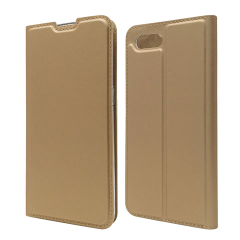 Handytasche Stand Schutzhülle Leder Hülle T06 für Oppo R15X Gold