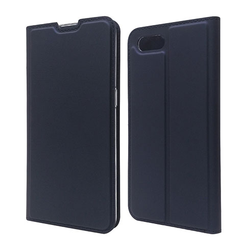 Handytasche Stand Schutzhülle Leder Hülle T06 für Oppo R17 Neo Blau