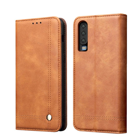 Handytasche Stand Schutzhülle Leder Hülle T07 für Huawei P30 Orange