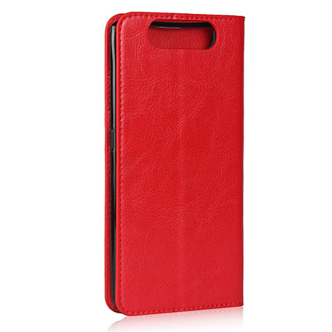 Handytasche Stand Schutzhülle Leder Hülle T07 für Samsung Galaxy A90 4G Rot