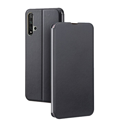 Handytasche Stand Schutzhülle Leder Hülle T08 für Huawei Honor 20 Schwarz