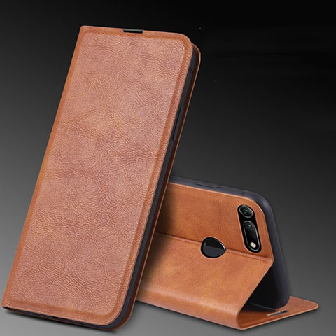 Handytasche Stand Schutzhülle Leder Hülle T08 für Huawei Honor View 20 Orange