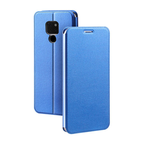 Handytasche Stand Schutzhülle Leder Hülle T08 für Huawei Mate 20 Blau