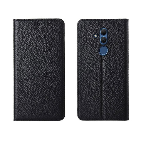 Handytasche Stand Schutzhülle Leder Hülle T08 für Huawei Mate 20 Lite Schwarz