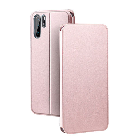 Handytasche Stand Schutzhülle Leder Hülle T08 für Huawei P30 Pro New Edition Rosegold