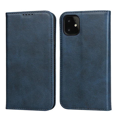 Handytasche Stand Schutzhülle Leder Hülle T09 für Apple iPhone 11 Blau