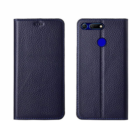 Handytasche Stand Schutzhülle Leder Hülle T09 für Huawei Honor View 20 Blau