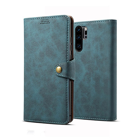 Handytasche Stand Schutzhülle Leder Hülle T09 für Huawei P30 Pro Blau