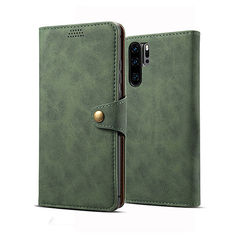 Handytasche Stand Schutzhülle Leder Hülle T09 für Huawei P30 Pro Grün