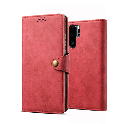 Handytasche Stand Schutzhülle Leder Hülle T09 für Huawei P30 Pro New Edition Rot