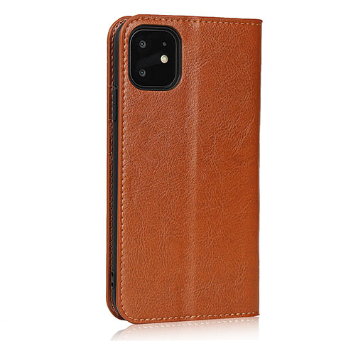 Handytasche Stand Schutzhülle Leder Hülle T10 für Apple iPhone 11 Orange