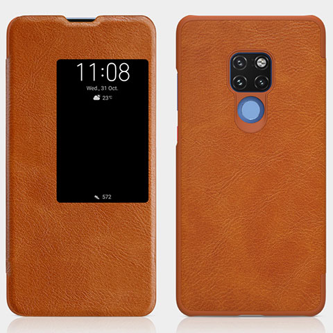 Handytasche Stand Schutzhülle Leder Hülle T10 für Huawei Mate 20 Orange