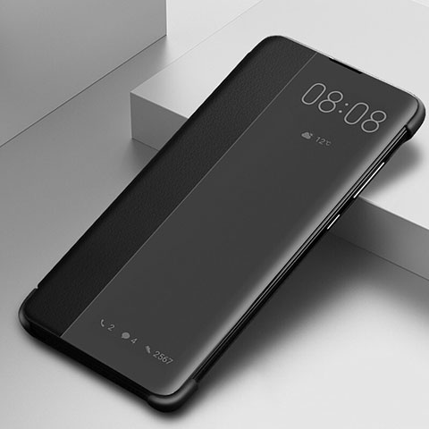 Handytasche Stand Schutzhülle Leder Hülle T10 für Huawei Mate 30 Schwarz