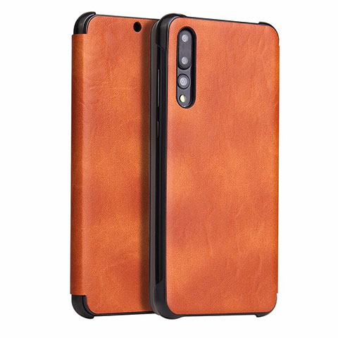 Handytasche Stand Schutzhülle Leder Hülle T10 für Huawei P20 Pro Orange