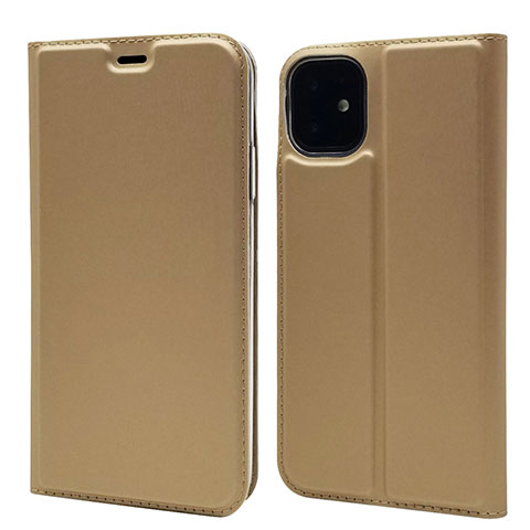 Handytasche Stand Schutzhülle Leder Hülle T11 für Apple iPhone 11 Gold