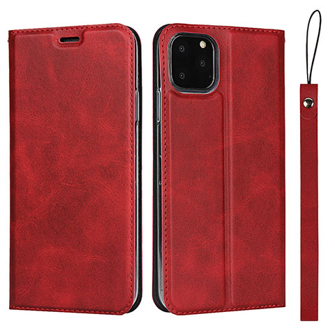 Handytasche Stand Schutzhülle Leder Hülle T12 für Apple iPhone 11 Pro Max Rot