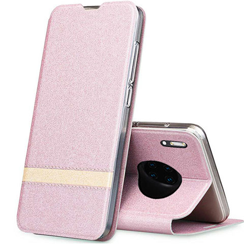 Handytasche Stand Schutzhülle Leder Hülle T12 für Huawei Mate 30 Pro Rosegold