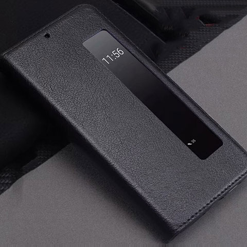 Handytasche Stand Schutzhülle Leder Hülle T12 für Huawei P20 Pro Schwarz