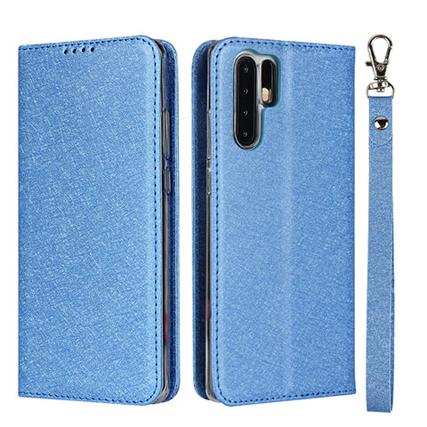 Handytasche Stand Schutzhülle Leder Hülle T12 für Huawei P30 Pro New Edition Blau