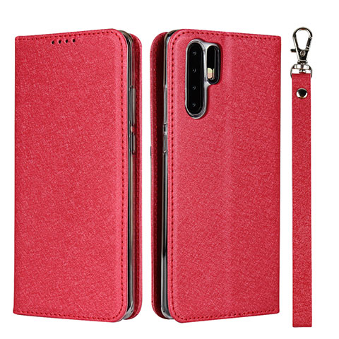 Handytasche Stand Schutzhülle Leder Hülle T12 für Huawei P30 Pro New Edition Rot