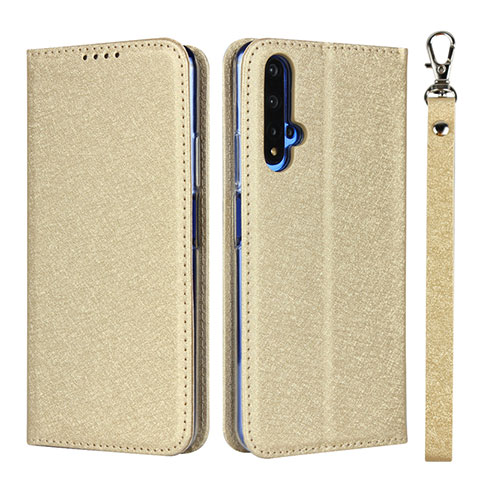 Handytasche Stand Schutzhülle Leder Hülle T14 für Huawei Honor 20 Gold