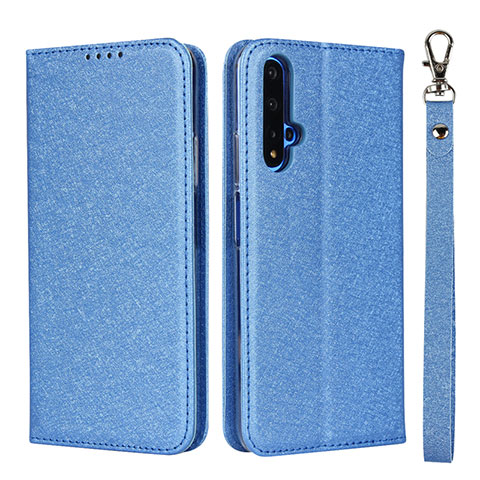 Handytasche Stand Schutzhülle Leder Hülle T14 für Huawei Honor 20S Blau