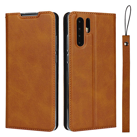 Handytasche Stand Schutzhülle Leder Hülle T14 für Huawei P30 Pro New Edition Orange