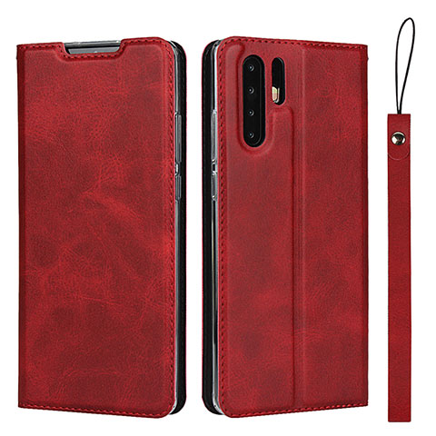 Handytasche Stand Schutzhülle Leder Hülle T14 für Huawei P30 Pro New Edition Rot