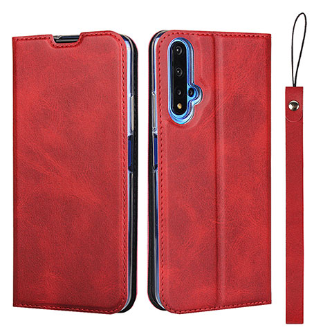 Handytasche Stand Schutzhülle Leder Hülle T15 für Huawei Honor 20S Rot